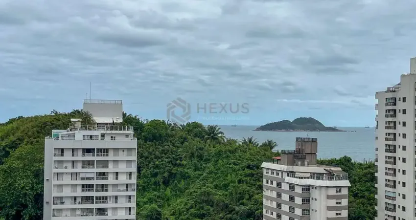 Apartamento com varanda, vista mar e lazer na praia das asturias, guaruja