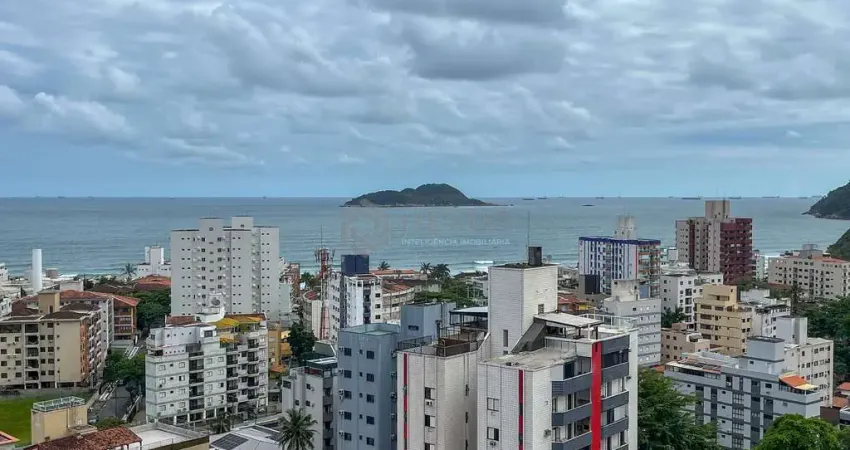 Apartamento com varanda, vista mar de clube na praia das asturias, guaruja