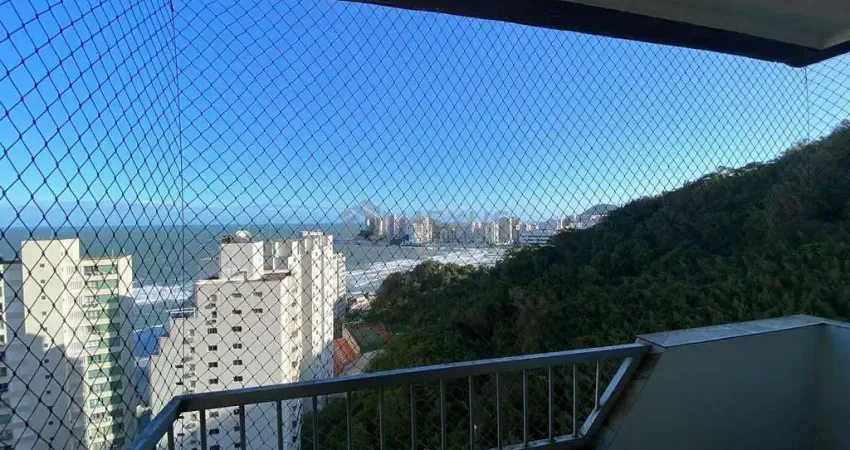 Apartamento reformado com varanda, lazer e vista mar na quadra mar da praia das pitangueiras, guaru