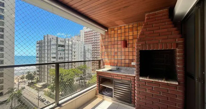 Apartamento com varanda gourmet, vista mar e lazer a uma quadra da praia das asturias, guaruja