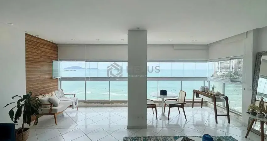 Aprtamento reformado frente mar com varanda na praia das asturias, guaruja