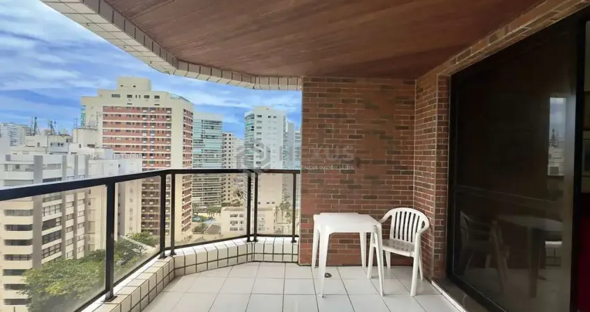 Apartamento com varanda vista mar e lazer a uma quadra da praia das asturias, guaruja