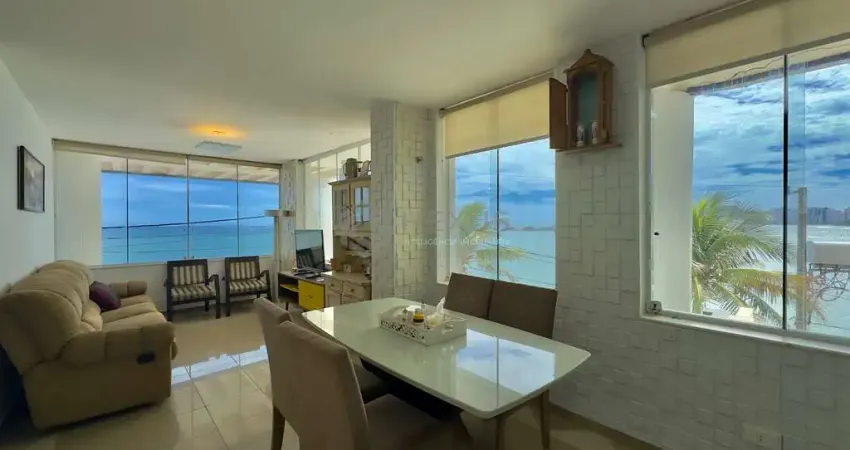 Apartamento reformado frente mar na praia das pitangueiras, guaruja