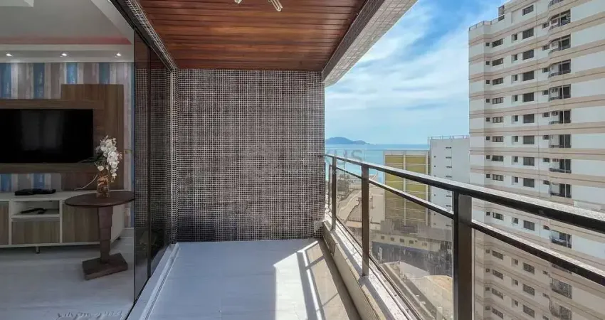 Apartamento reformado com varanda vista mar a uma quadra da Praia das Asturias, Guaruja