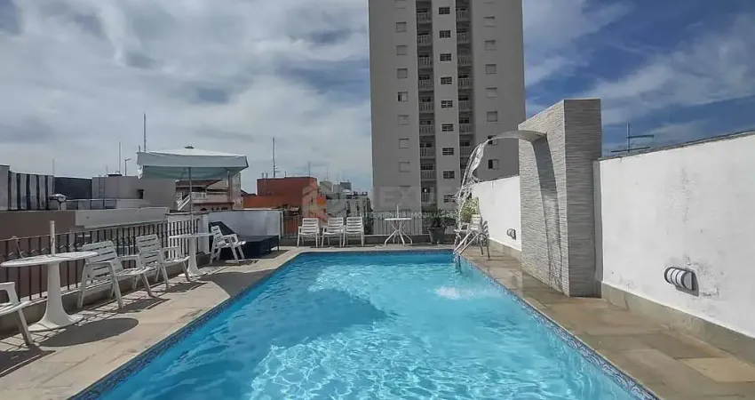 Apartamento com varanda e lazer na Praia da Enseada, Guaruja