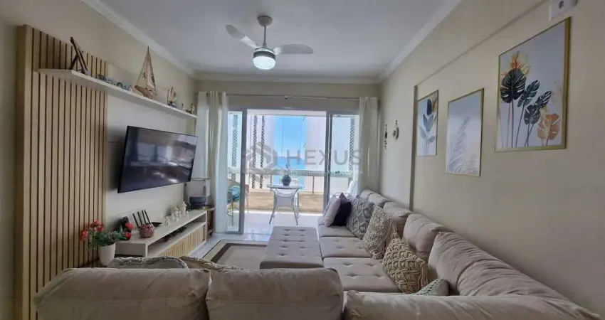Apartamento frente mar com varanda e lazer na Praia das Asturias, Guaruja