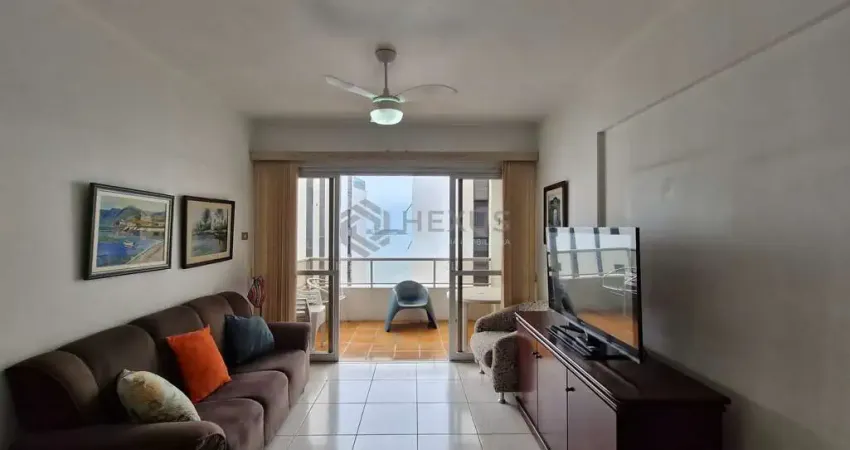 Apartamento frente mar com varanda e lazer na Praia das Asturias, Guaruja