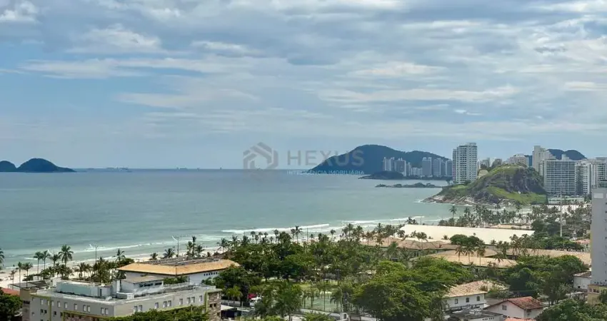 Apartamento com varanda gourmet vista mar e lazer na Praia da Enseada, Guaruja