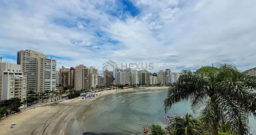 Apartamento frente mar com varanda vista mar e lazer na Praia das Asturias, Guaruja