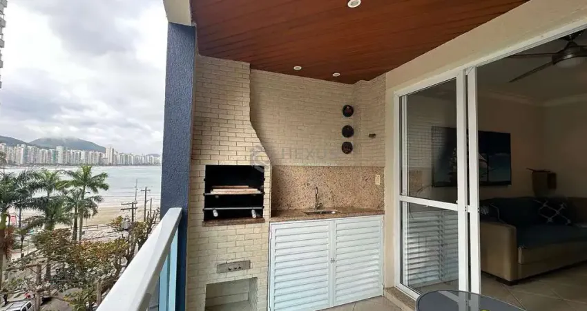 Apartamento frente mar com varanda gourmet vista mar e lazer na Praia das Asturias, Guaruja