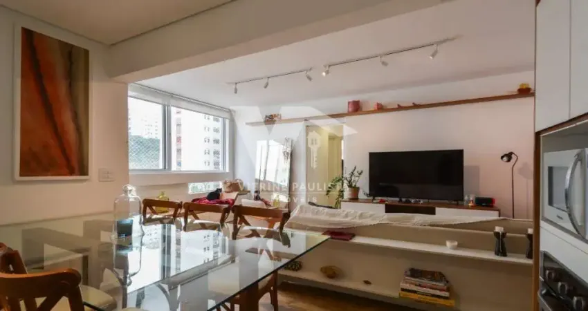 Apartamento à venda no jardim paulista com 2 quartos e 1 vaga, reformado e mobiliado. com academia, salão de festas e perto do metrô trianon-masp.