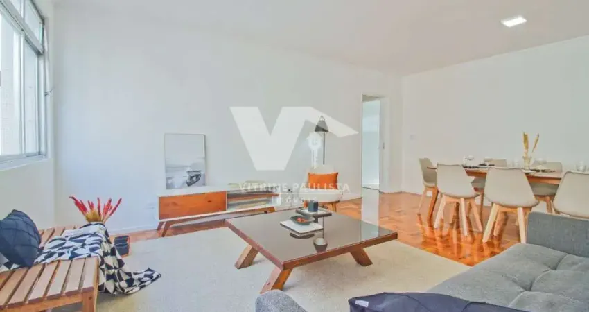 Apartamento à venda em cerqueira césar com 3 quartos (1 suíte) e 1 vaga, com 134m², sacada, espaço gourmet e ofurô.