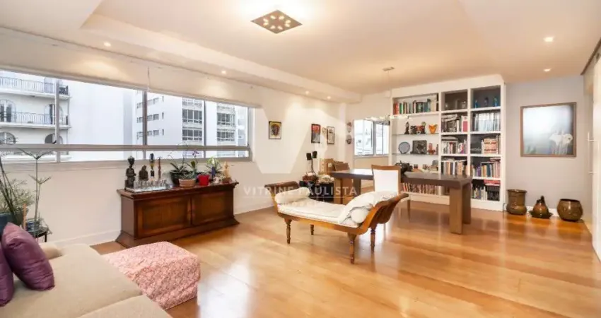 Apartamento à venda em higienópolis com 3 quartos (1 suíte) e 1 vaga, reformado, com 210m² em andar alto.