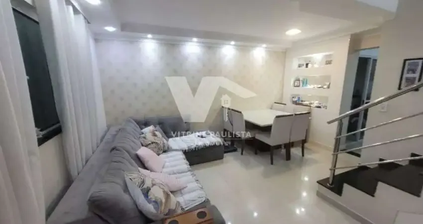 Sobrado em condomínio à venda na vila carrão com 3 quartos (2 suítes) e 1 vaga, mobiliado, 120m², com ar condicionado e churrasqueira.