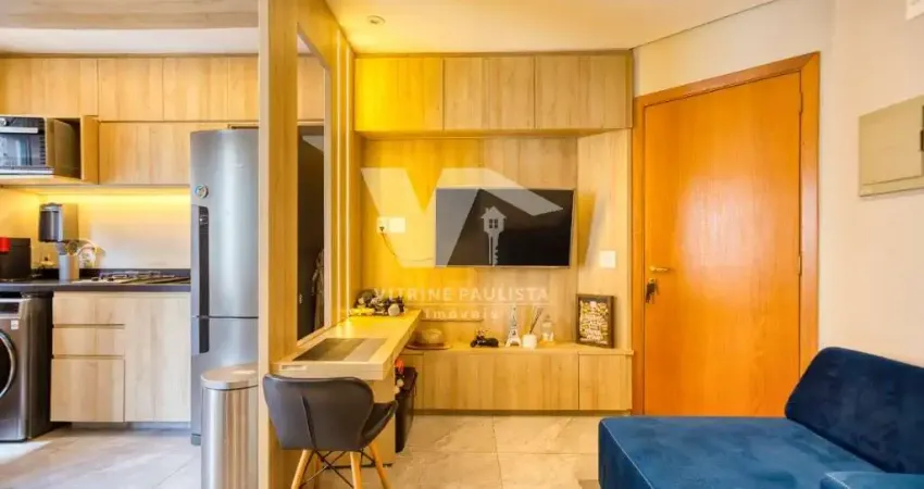 Apartamento à venda no jardim paulista com 1 quarto (1 suíte) e 1 vaga, 32m², mobiliado, lazer com piscina, academia e churrasqueira.