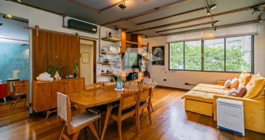 Apartamento reformado no itaim bibi com 2 quartos (1 suíte) e 1 vaga, 103m². com cozinha americana, ar-condicionado e perto do shopping jk e iguatemi.