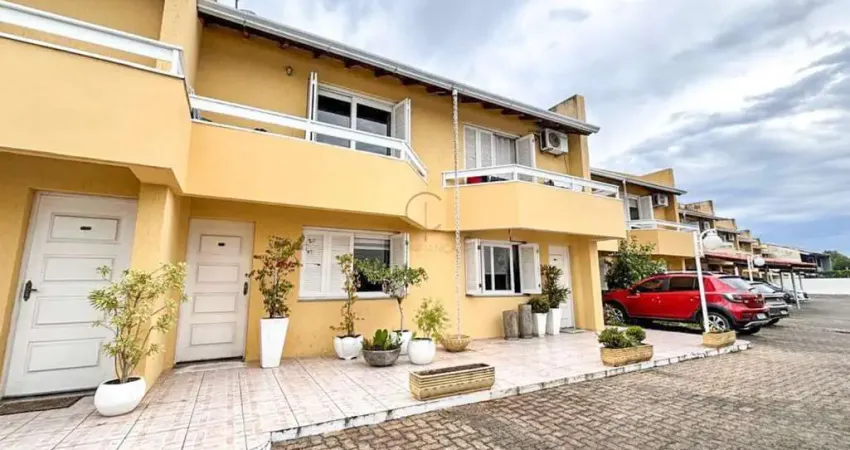 Excelente sobrado semi mobiliado de 02 dormitórios com suite americana, sacada e churrasqueira e uma vaga de garagem no bairro niterói