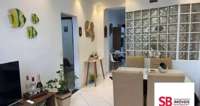 Apartamento com 2 dormitórios à venda, 77 m² por r$ 549.000,00 - boqueirão - santos/sp