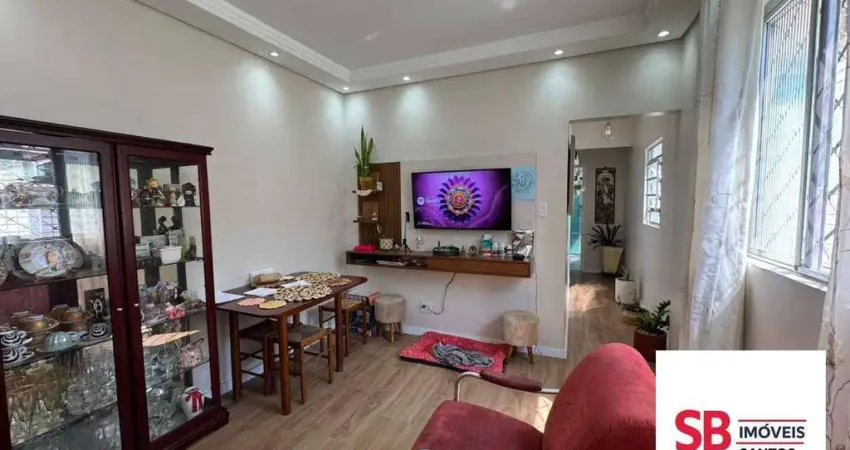 Apartamento com 2 dormitórios à venda por r$ 450.000 - gonzaga - santos/sp