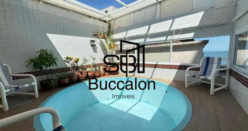 Cobertura com 3 dormitórios à venda, 330 m² - piscina embaré - santos/sp