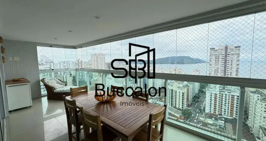Apartamento 3 suítes na frente com vista ao mar em boqueirão, santos – financiamento disponível