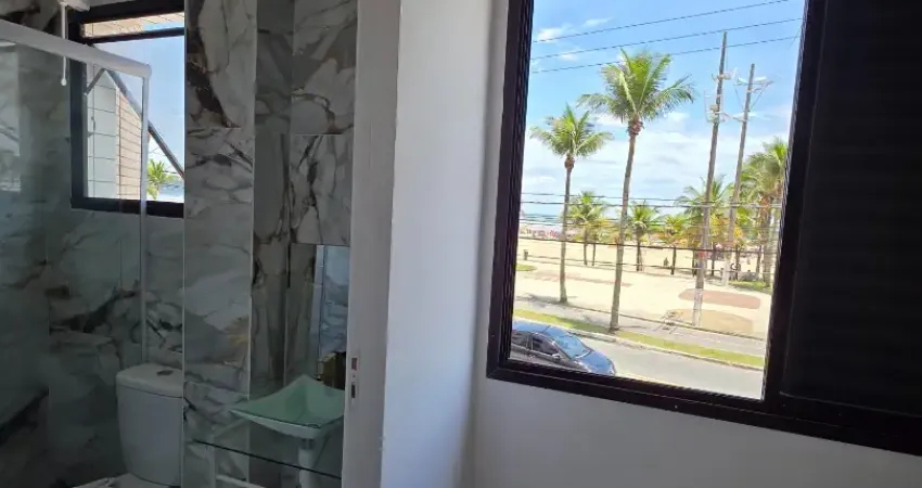 Deslumbrante ap frente mar 2 dorms 2 banheiros sacada vista mar.