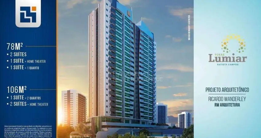 Apartamento com 2 dormitórios à venda, 78 m² por R$ 799.676,21 - Batista Campos - Belém/PA