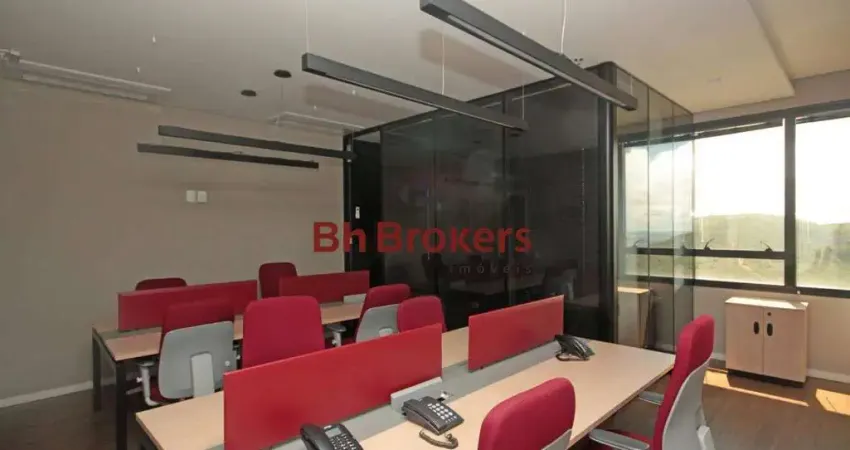 Sala mobiliada para locação – 98 m² – vila da serra, nova lima – 2 vagas