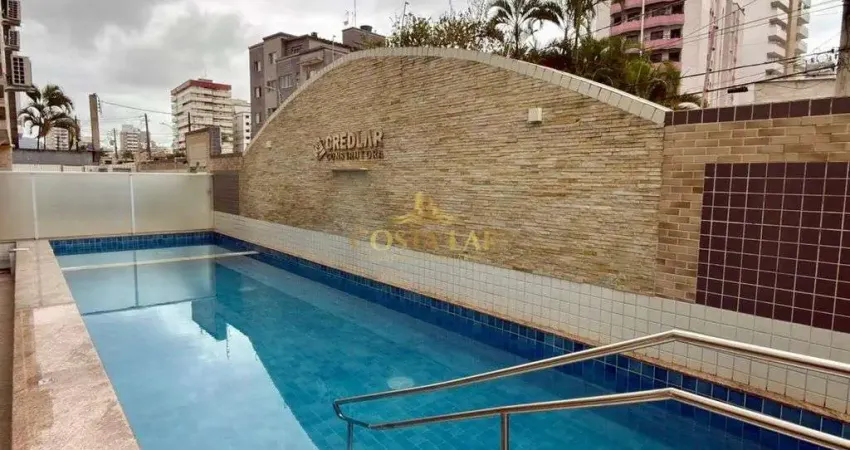 Apartamento mobiliado 2 dormitórios ,450m da praia, aviação em praia grande - sp