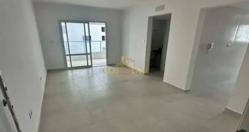 Apartamento novo, 1 quarto, sacada gourmet e 1 vaga no caiçara, praia grande/sp.