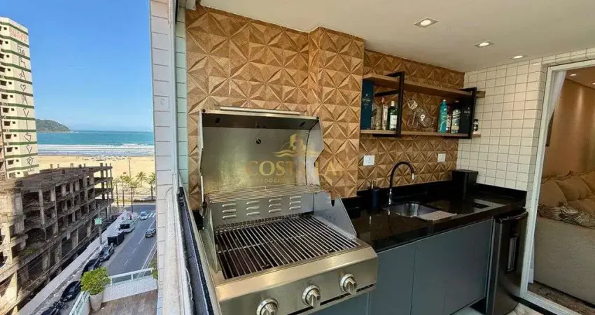 Apartamento 3 suítes 141m2 , alto padrão na guilhermina em praia grande - sp