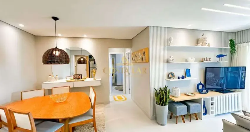 Apartamento mobiliado, alto padrão, 2 quartos e vista mar - mirim, praia grande!