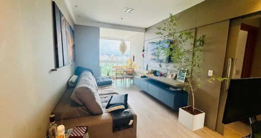 Apartamento mobiliado, 2 quartos, 1 suíte e 2 vagas - Ponta da Praia, Santos!