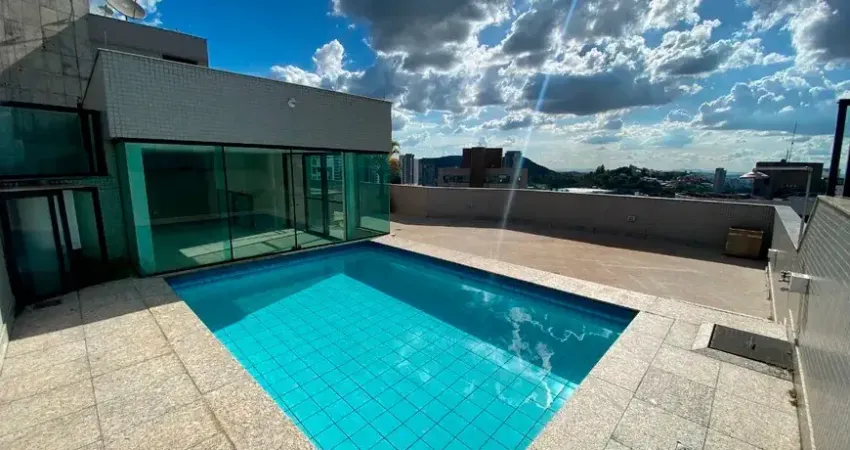 Cobertura duplex, 5 quartos, 3 suites, 4 vagas - belvedere - belo horizonte