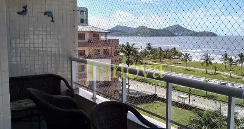 Lindíssimo apartamento frente mar, com 98m2, 3 dormitórios sendo uma suíte, uma vaga de garagem,  n