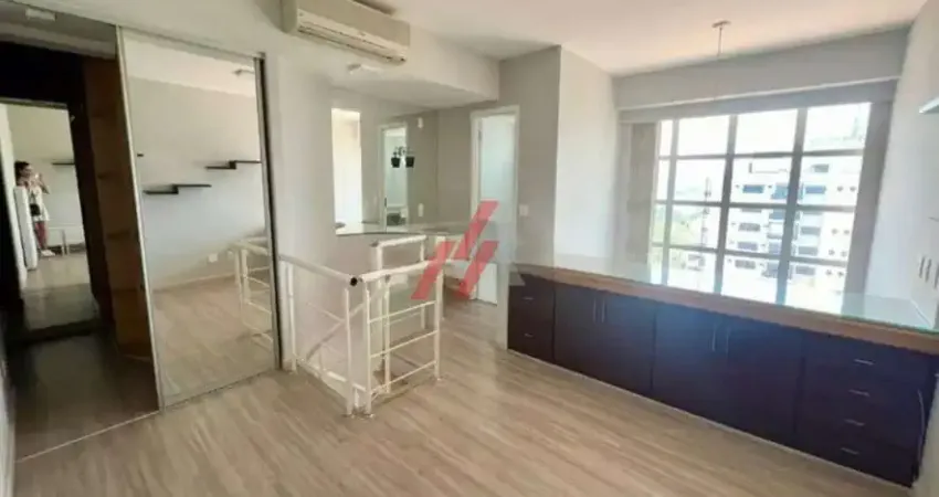 Apartamento de luxo para locação em alphaville centro industrial: 1 quarto, 1 suíte, 2 salas, 2 banheiros, 1 vaga, 63m².
