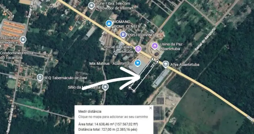 Terreno à venda na Rodovia Dr. João Miranda, Castanhal, Abaetetuba