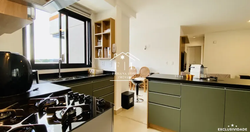 Varanda e aconchego em um apto todo mobiliado para locação em atibaia.