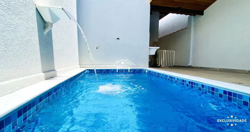 Uma casa acolhedora, prática e segura, com piscina aquecida e espaço gourmet, espera por você. Venha!
