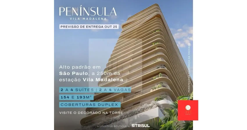 Península vila madalena – sofisticação, localização privilegiada e qualidade de vida incomparável!