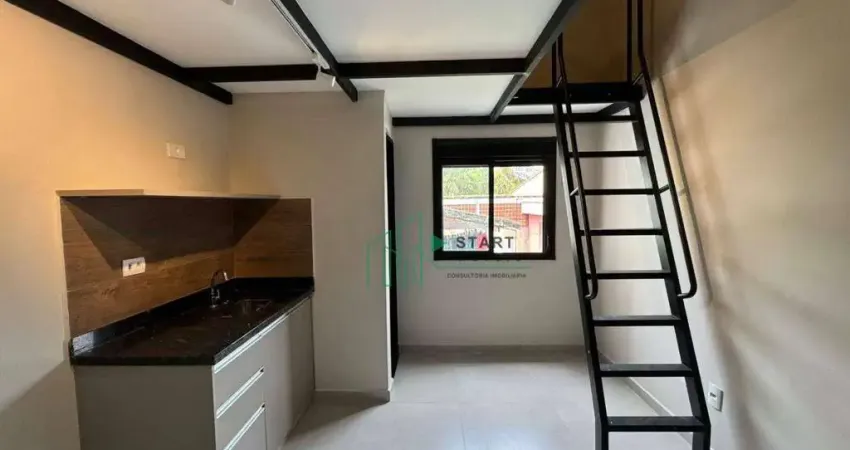 Kitnet com 1 dormitório para alugar, 23 m² por r$ 2.150/mês - bangu - santo andré/sp