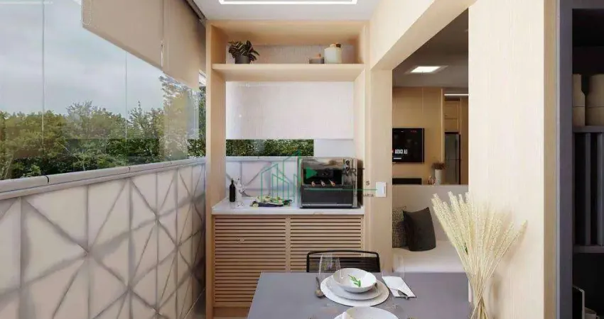 Apartamento com 2 dormitórios à venda, 44 m² por R$ 490.000 - Campestre - Santo André/SP