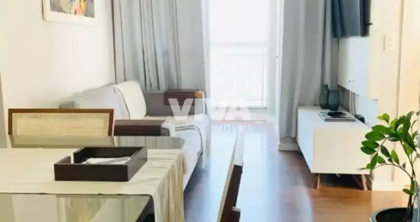 Lindo apartamento com  2 dormitorios 1 suite, semi mobiliado, cozinha planejada, sacada com churrasqueira