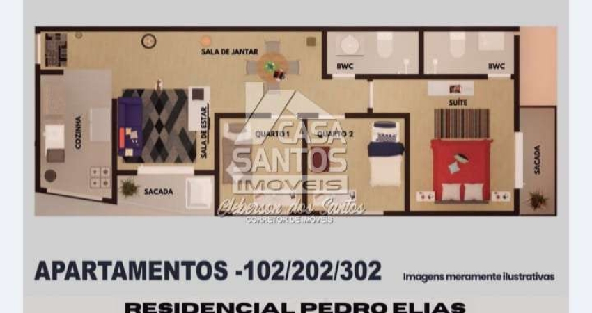 Apartamento com 3 quartos à venda na Rua Pedro Elias Graciano, Centro, Pinhais