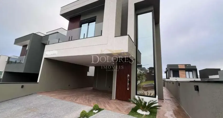 Belo sobrado com 3 suítes com closet e climatizadas no condomínio aruã brisas em mogi das cruzes sp.