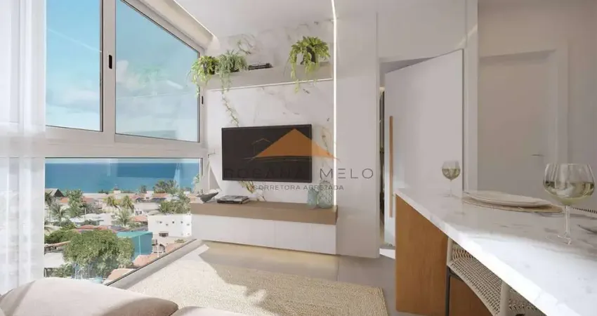 Noah living flat moderno 19m² a 70 metros da praia do cupe e com piscinas na cobertura
