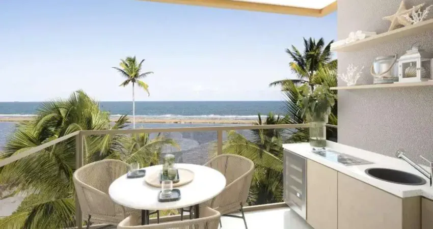 Itah residence, frente mar, 73m², 3 quartos, varanda, 2 vagas de garagem, estrutura completa de lazer