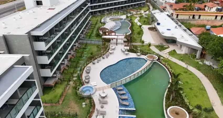 Flat a venda no cupê,32m, condomínio estilo resort, novo, porcelanato, padrão moura dubeux,