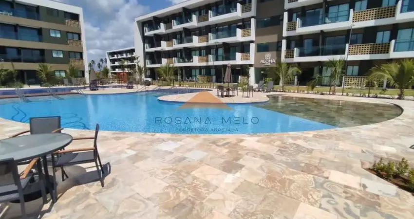 Mana beach de flat 01 quarto à venda, porto de galinhas, muro alto lazer