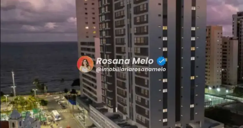 Edifício times square, 2 quartos, 52m², lazer completo, 1 vaga, em frente praça de boa viagem